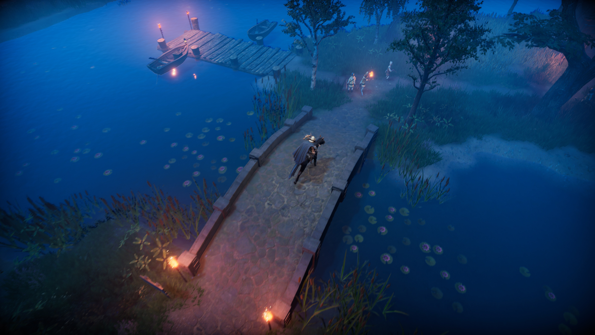 V Rising gameplay — vampire character in combat with enemies in Vardoran